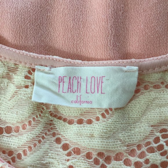 Peach Love California Dress, Pink w/cream lace - Picture 3 of 4